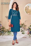 Gunjan By Sangeet Rayon Gold Khadi Printed Kurtis Wholesale Price In Surat